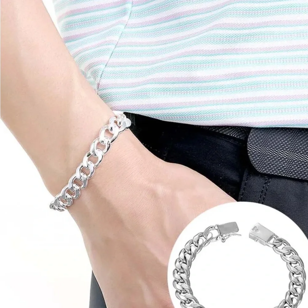 925 Cuban Links Sterling Silver Bracelet